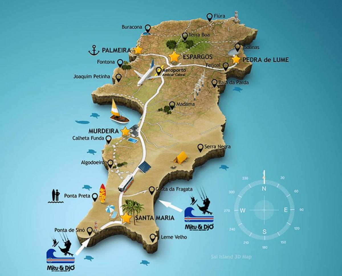 mappa di santa maria di Capo Verde