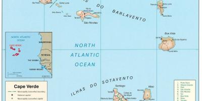 La mappa mostra di Capo Verde