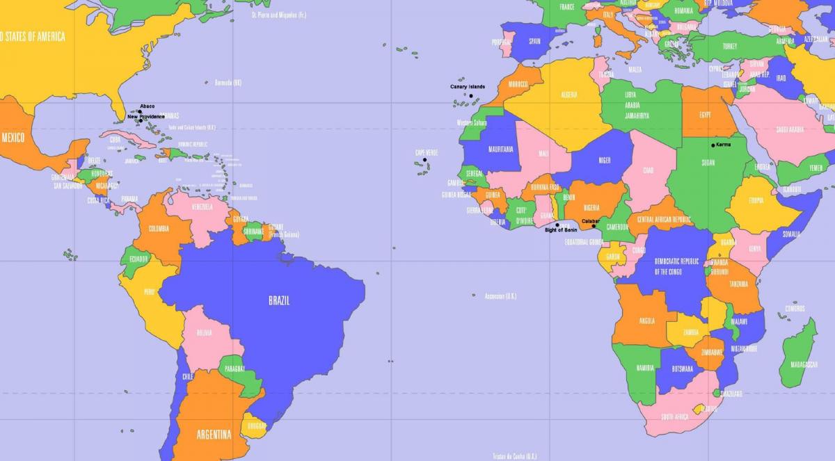 Capo Verde posizione sulla mappa del mondo