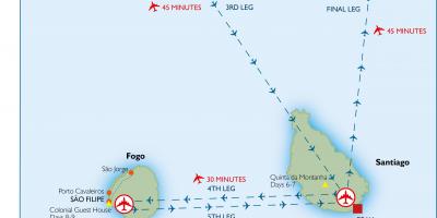 Mappa di Capo Verde aeroporti